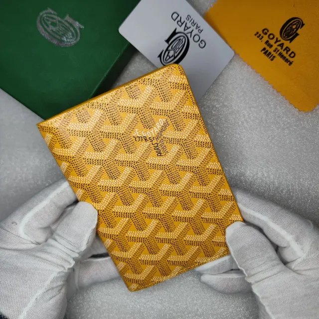 Goyard Saint Louis Passport Cover Yellow Chevron