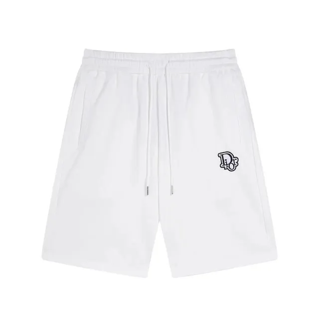 Dior Logo-Embroidered Shorts White