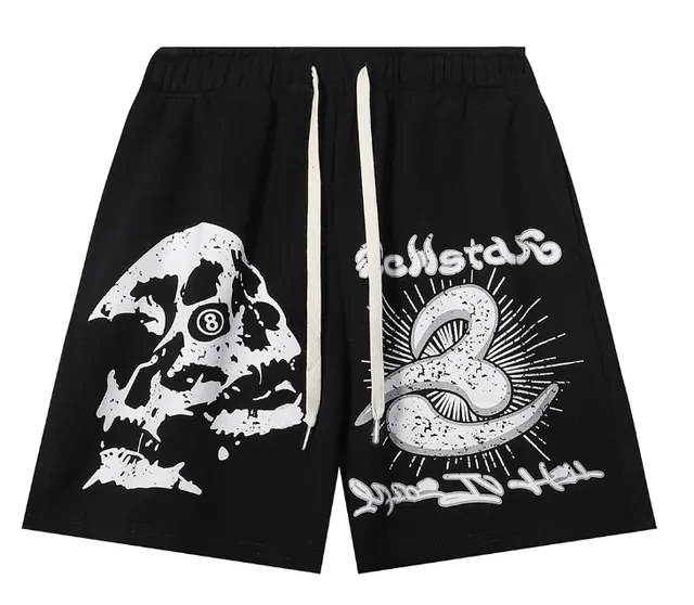 Hellstar Skull & Snake Shorts Graphic Print
