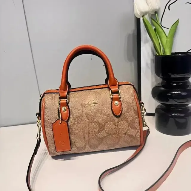Coach Mini Bowery Signature Canvas with Leather Trim