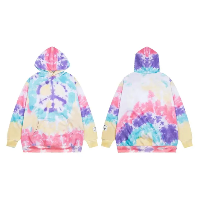 Gallery Dept. Tie-Dye Hoodie Peace Sign Print