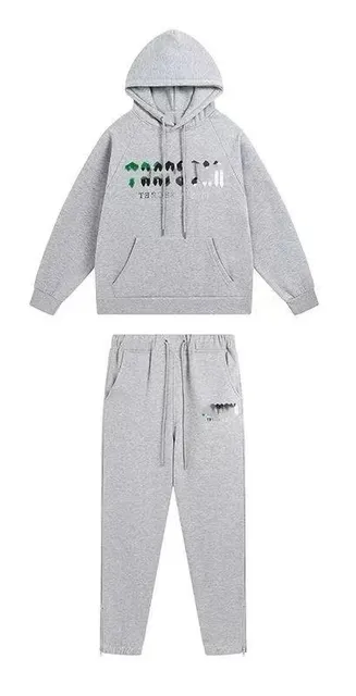 Gallery Dept. Hoodie and Joggers Set Heather Grey with Graphic Print