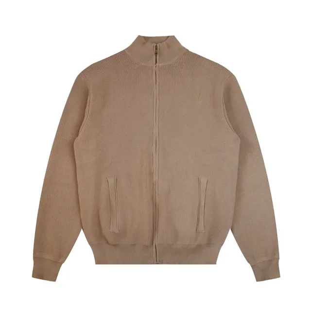 Polo Ralph Lauren Zip-Up Knit Sweater Classic Ribbed