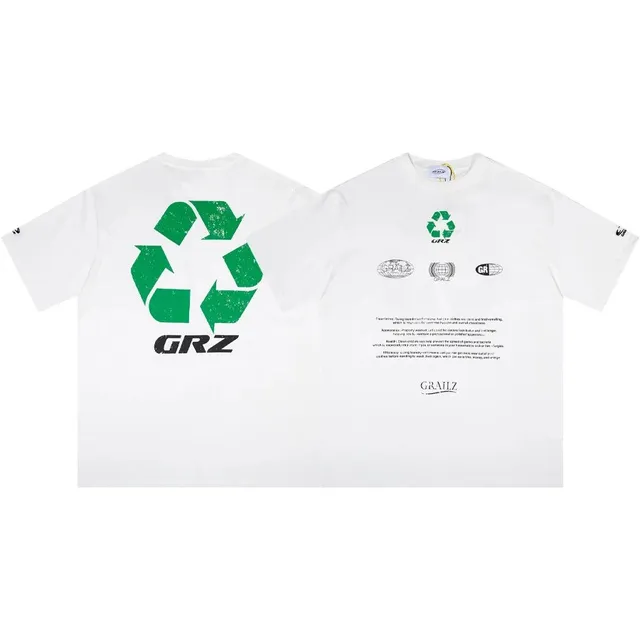 Recycle Tee Green Logo Print