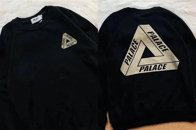Palace Crewneck Sweatshirt Tri-Force Logo