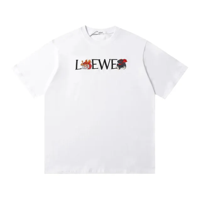 Loewe Logo T-Shirt Dragon Embroidery
