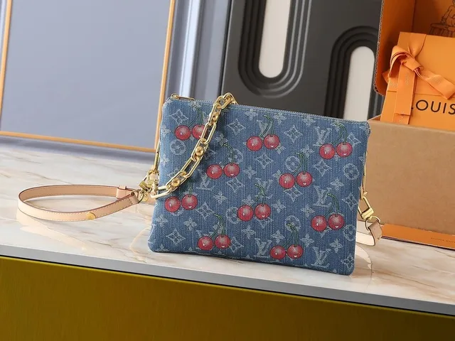 Louis Vuitton Denim Cherry Pouch