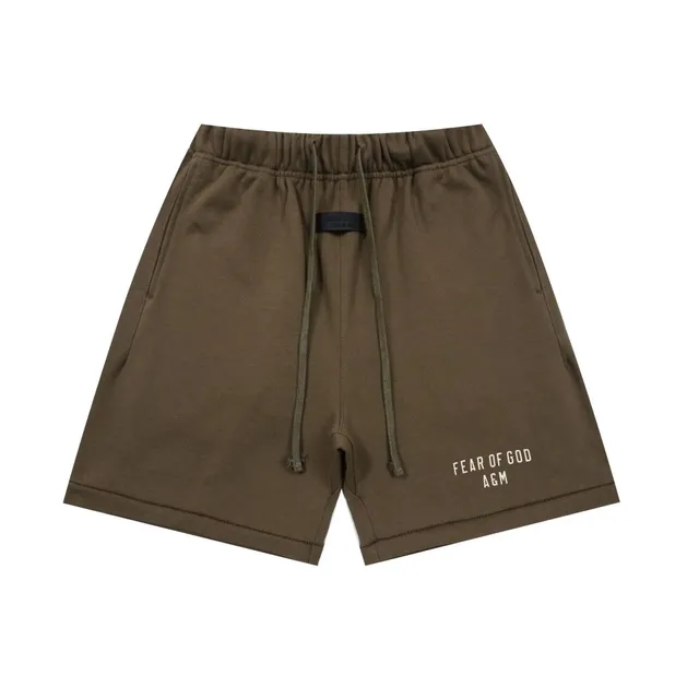 Fear of God Essentials Logo Shorts Olive