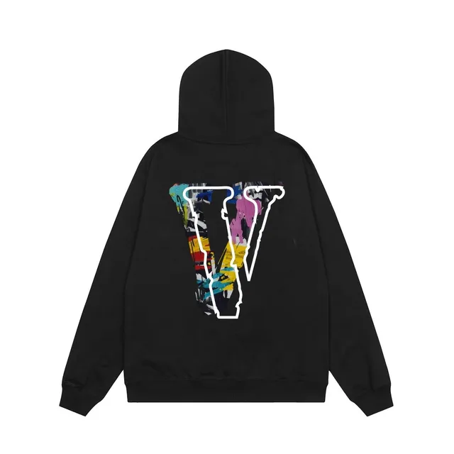 Off-White Zip-Up Hoodie Paint Splatter V Logo