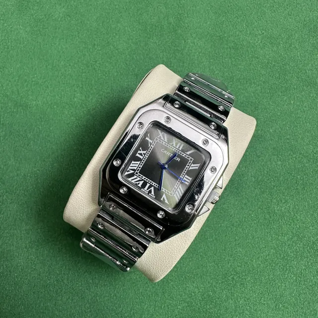 Cartier Santos Steel with Diamond Bezel