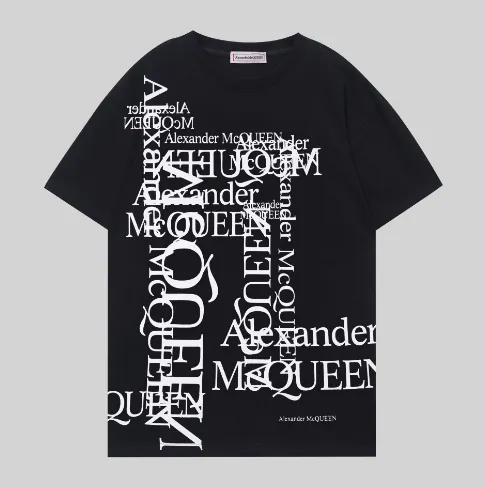 Alexander McQueen Printed T-Shirt All-Over Logo