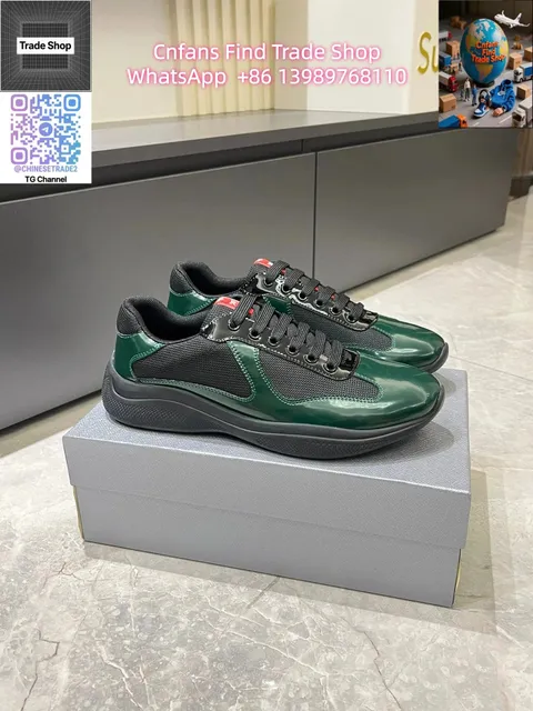 Prada Linea Rossa Green Patent
