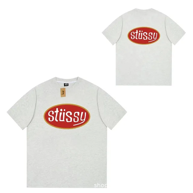 Stüssy Oval Logo Tee Heather Grey