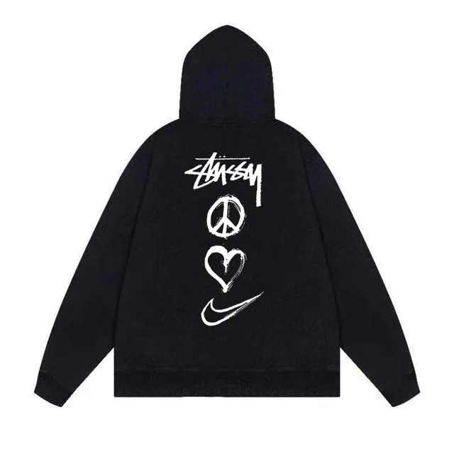 Stüssy × Nike hoodies sweatshirts Peace Heart Swoosh