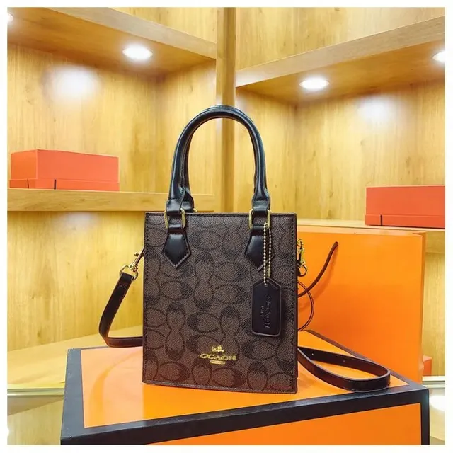 Coach Top Handle Tote Signature Canvas