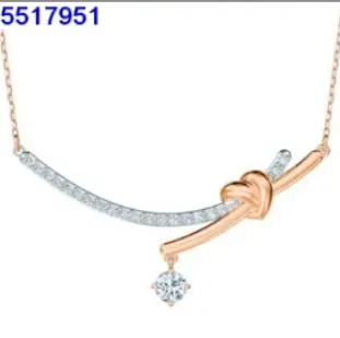 Love twist gold rose gold necklace
