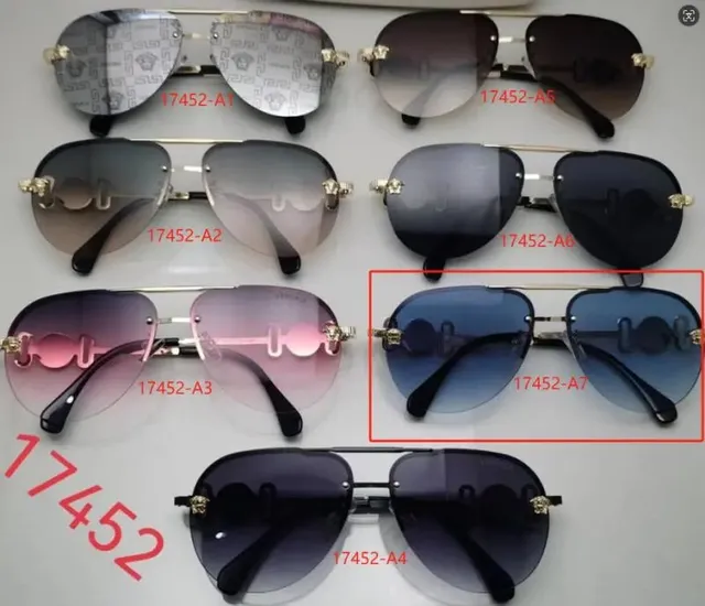 Versace Aviator Sunglasses Medusa Hardware