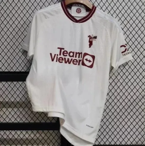 Adidas Team Viewer Jersey White with Maroon Logo