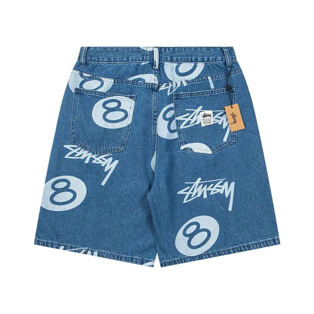 Stüssy 8 Ball Shorts Printed Denim