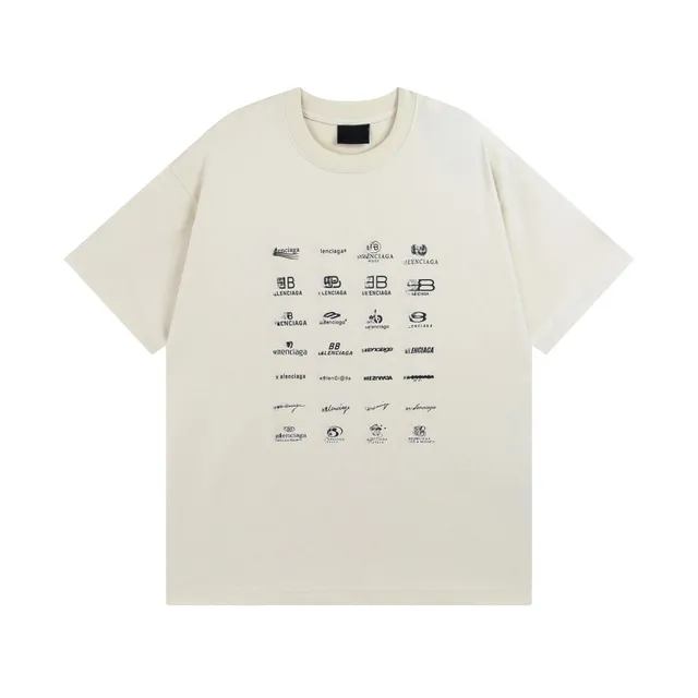 Balenciaga Logo Print T-Shirt Multi-Logo