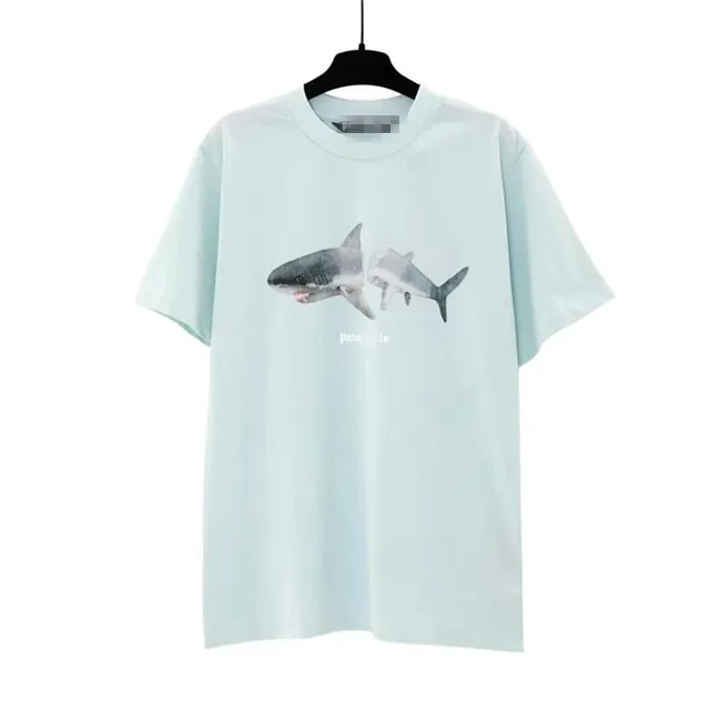 Palm Angels Shark Graphic Tee Shark Print