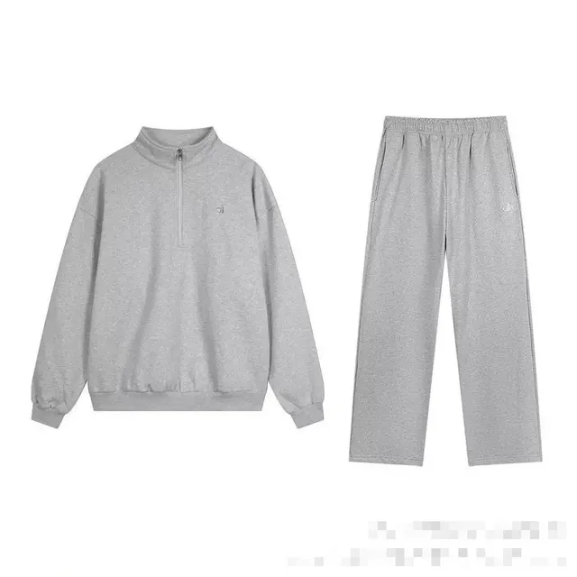 Calvin Klein Half-Zip Sweatshirt and Joggers Set Heather Grey