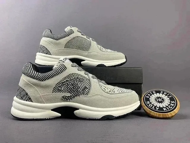 Chanel Trainer Herringbone Suede
