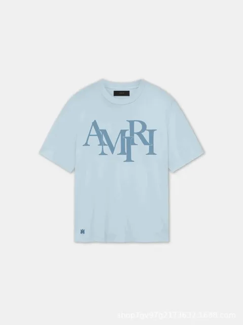 Amiri Logo T-Shirt Light Blue