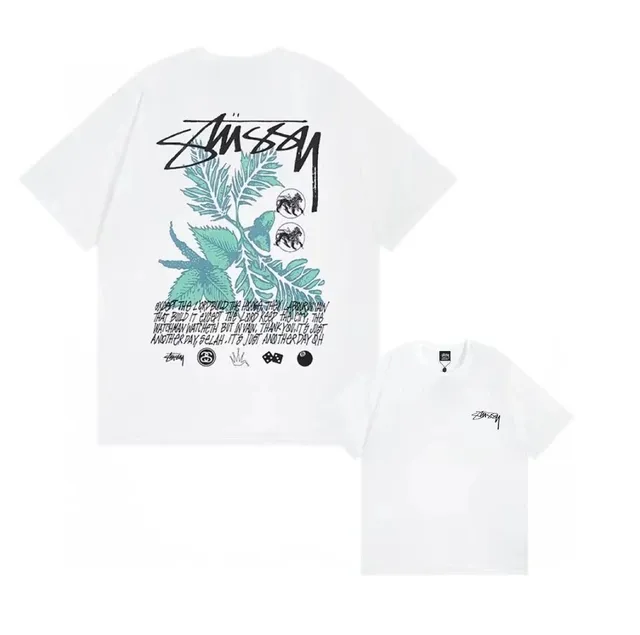 Stüssy Graphic Tee Leaf Print