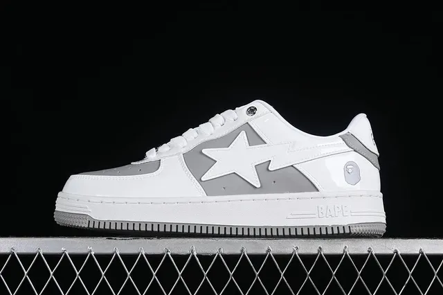 BAPE Shark Dunk White Grey
