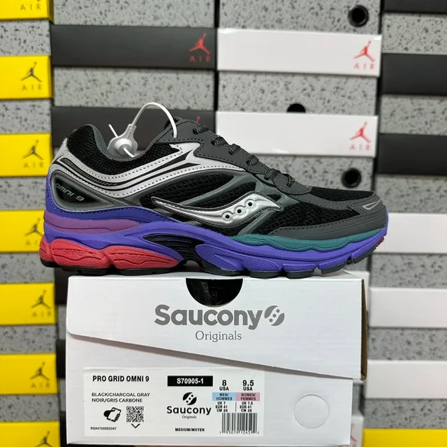 Saucony Pro Grid Omni 9 Black/Charcoal Gray
