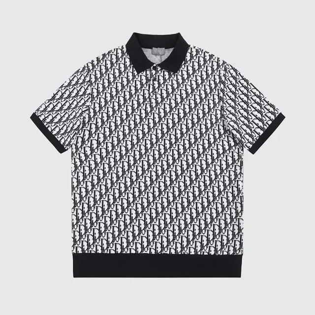 Dior Polo Shirt Oblique Logo Print