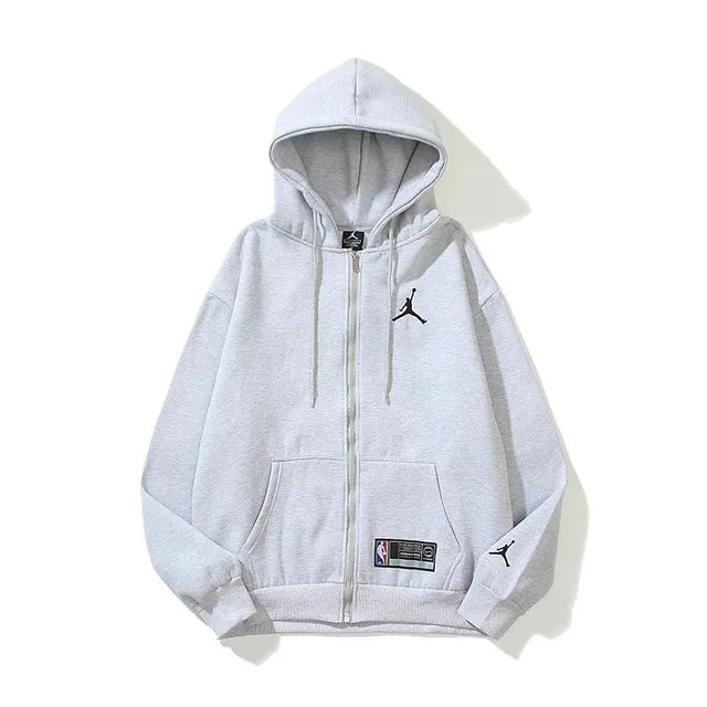 Jordan Zip-Up Hoodie Heather Grey