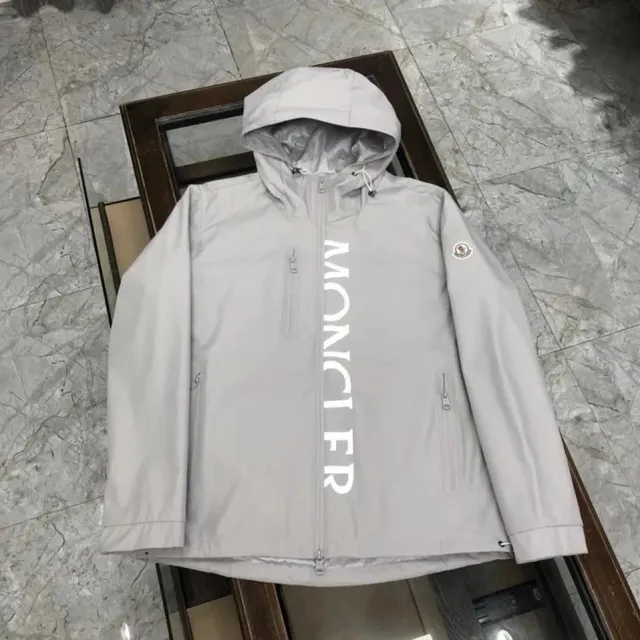 Moncler Logo Hooded Jacket Vertical Logo