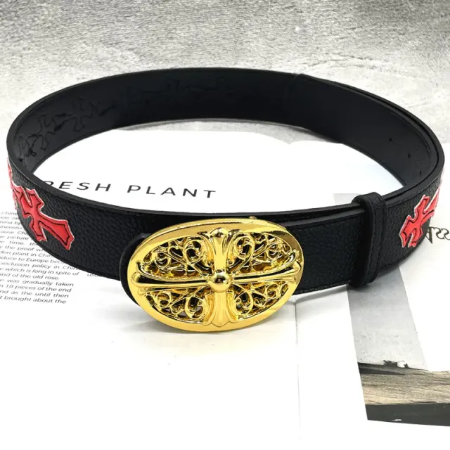 [15 red crosses-thick gold crosses] crow ch holy sword heart belt