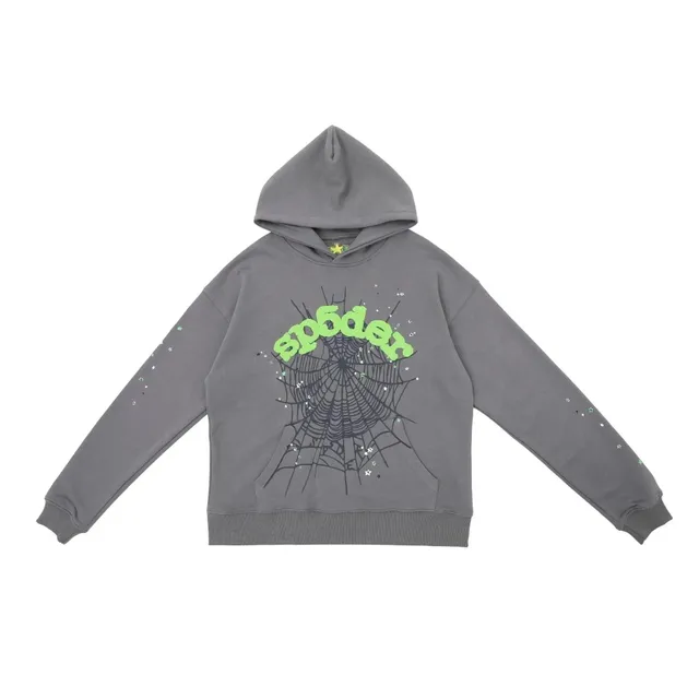 Sp5der Spider Hoodie Web Print with Star Embellishments