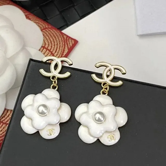 Chanel Camellia Earrings