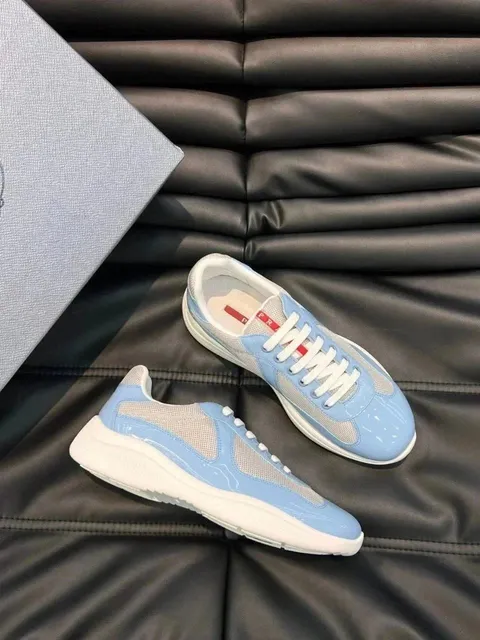Prada Linea Rossa Trainer Light Blue Mesh and Patent