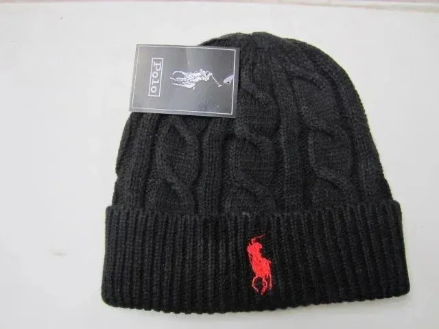 Polo Ralph Lauren Cable Knit Beanie Red Pony