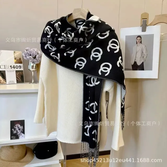 Chanel Logo Scarf CC Monogram