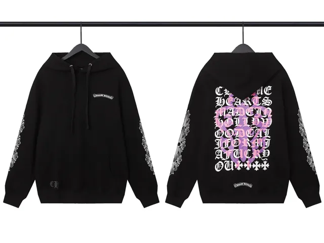 Chrome Hearts Hooded Sweatshirt Gothic Script Print