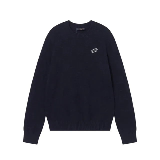 Louis Vuitton Knit Sweater Monogram Script Embroidery