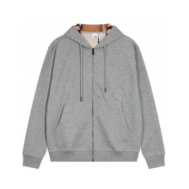 Burberry Zip-Up Hoodie Check Lining