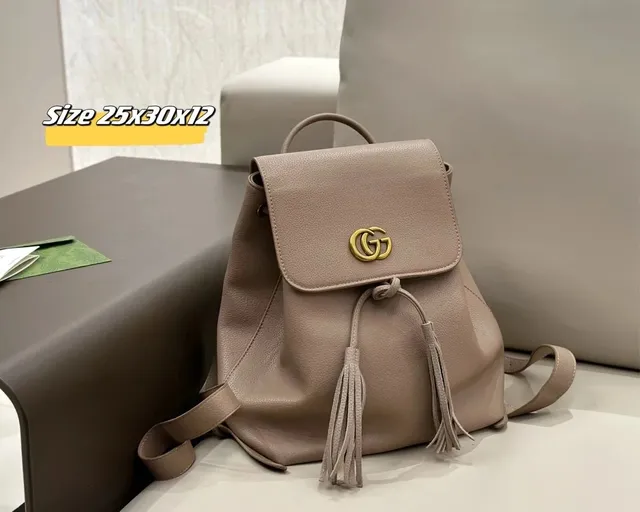 Gucci GG Marmont Backpack Matte Leather with Tassels