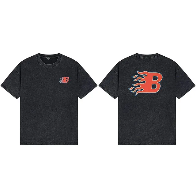 BAPE Shark Tee Flame B Logo
