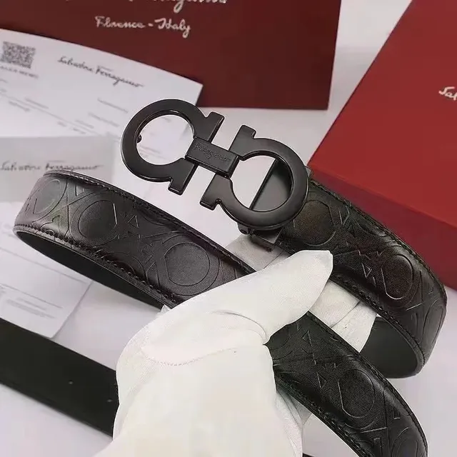 Ferragamo Gancini Belt Embossed Logo