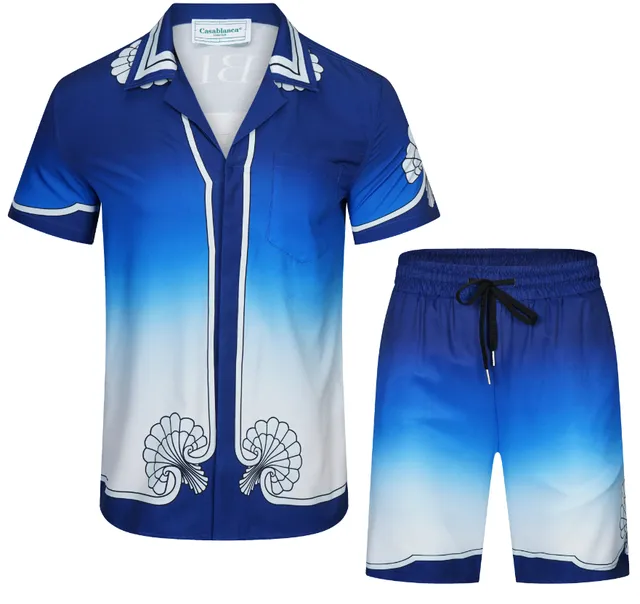 Casablanca Shell Print Set Gradient Blue