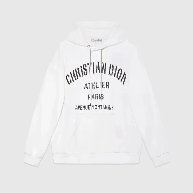 Dior Hooded Sweatshirt Atelier Paris Avenue Montaigne Print