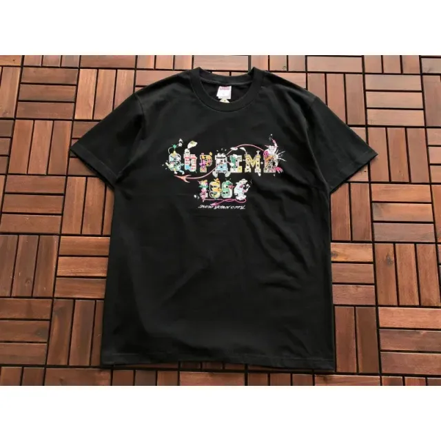 B382 24 varsity tee black