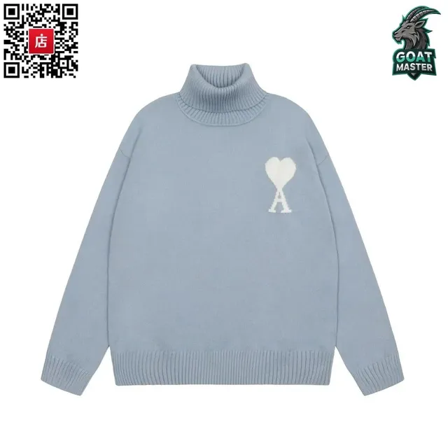 Amiri Turtleneck Sweater Heart Logo